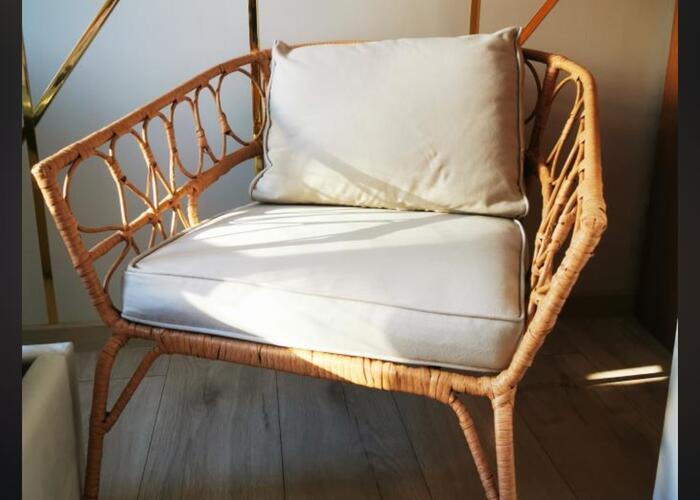 Grajewo ogłoszenia: S79 x W74 x G75 cm

Fotel  rattanowy z poduszka