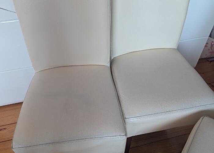 Grajewo ogłoszenia: Sprzedam używane krzesła, 8 sztuk, kremowe, nie są porwane lecz...
